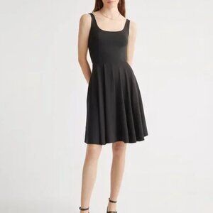 Quince Tencel Jersey Fit & Flare Dress, Size Medium